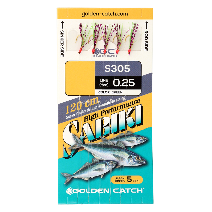 Renģu, salaku sistēma Golden Catch Aji Sabiki S305