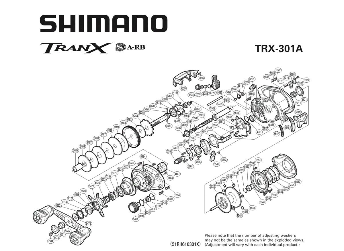 Multiplikators Shimano Tranx 301 A (LH)