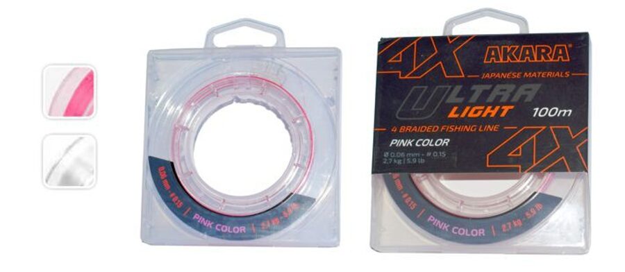 Pītā aukla Akara Ultra Light X4 - 0.06 mm