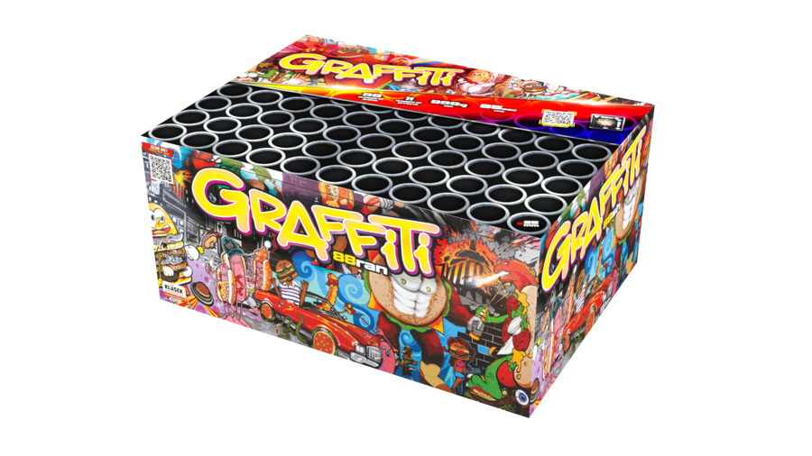 Stobru bloks, baterija, salūts "Graffiti", C8825G - 88 šāvieni 25mm