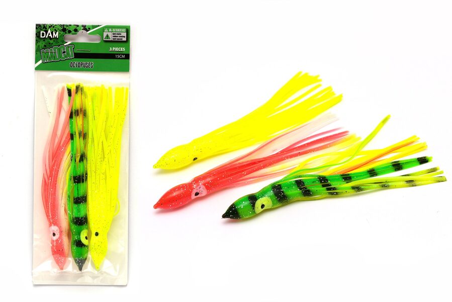 Māneklis samiem Madcat A-Static Octopuses 15cm 3 pcs Ftg/Yel/Marlboro