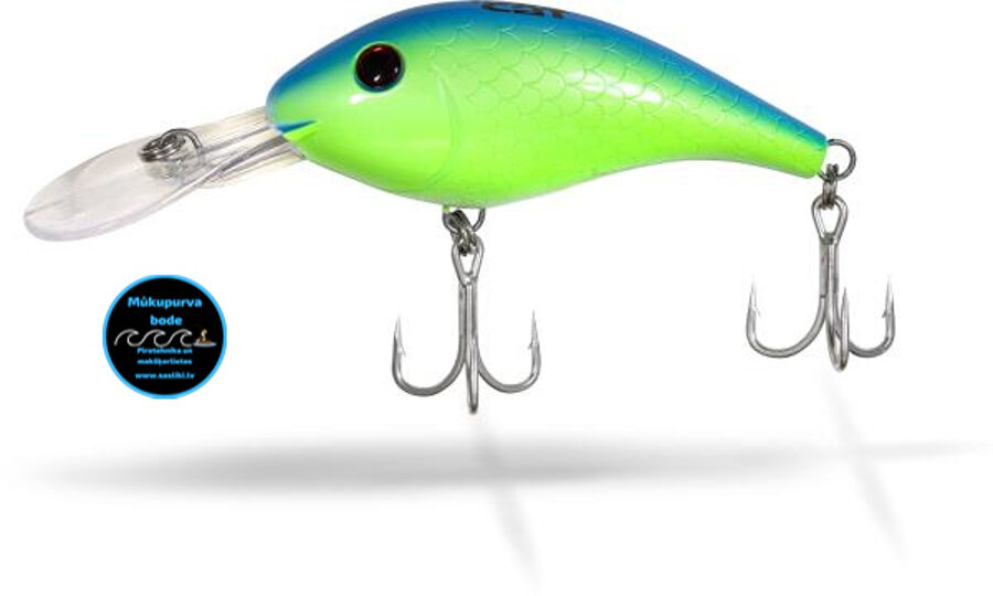 Samu māneklis Catfish lure Black Cat Baby Cranker 12cm 25g - special green