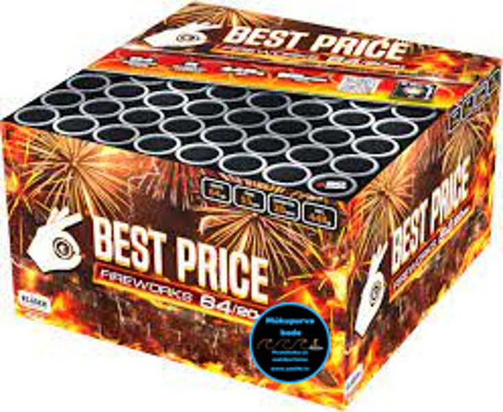 Stobru bloks, baterija, salūts "Best price Wild fire 64", C6420BPW - 64 šāvieni 20mm